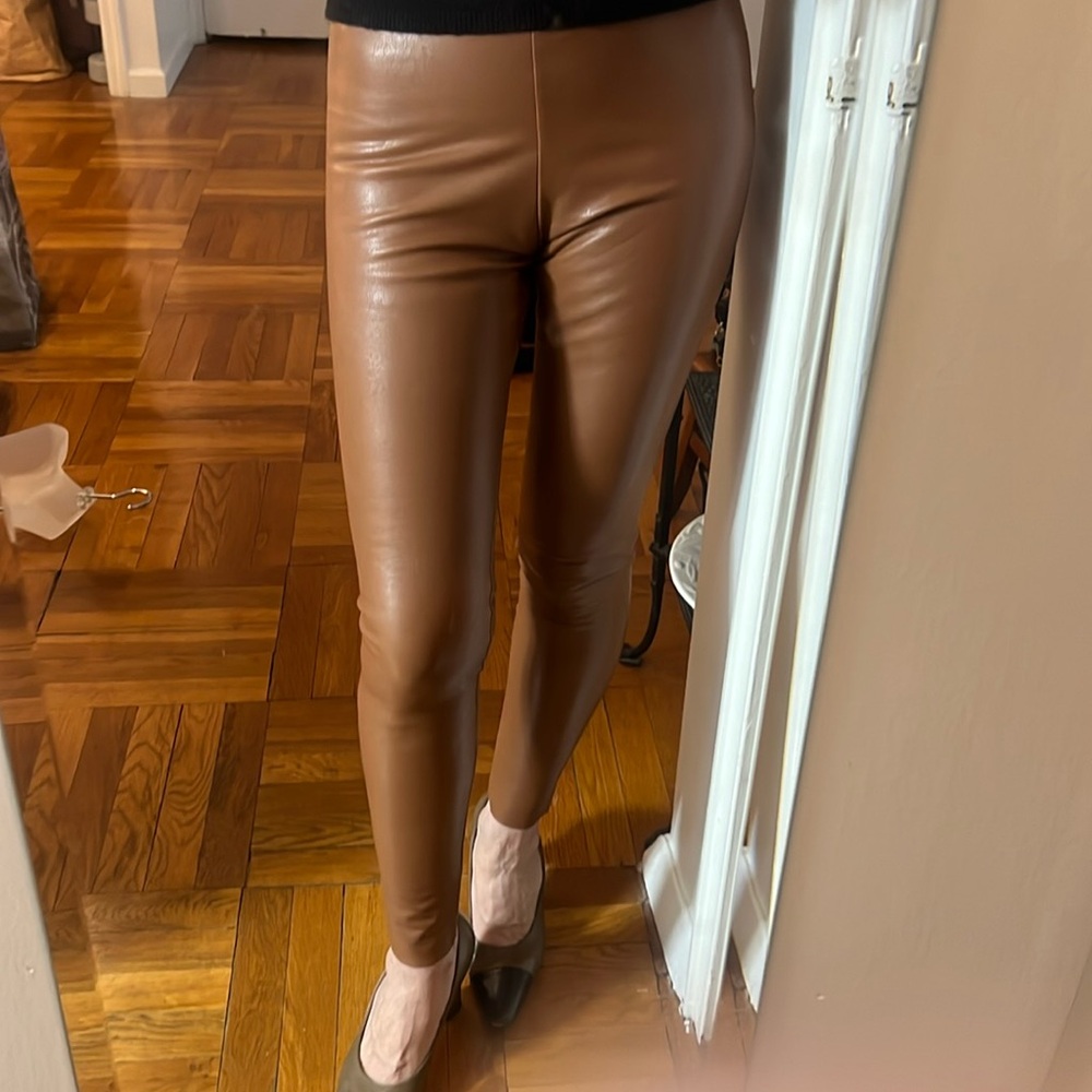 Commando Tan began Leather Leggings